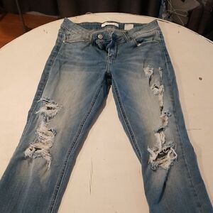 Distressed Eunina Low Rise Skinny Ankle Jeans size 7
